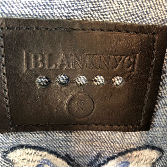 Blank NYC Wild Child Bird Embroider Denim Jacket S - Picture 12 of 15